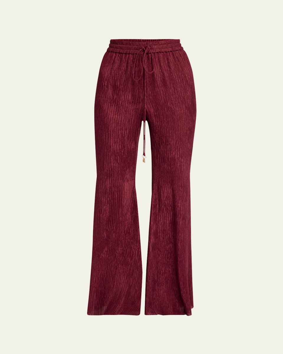 Claude Crinkle Drawstring Flared Pants